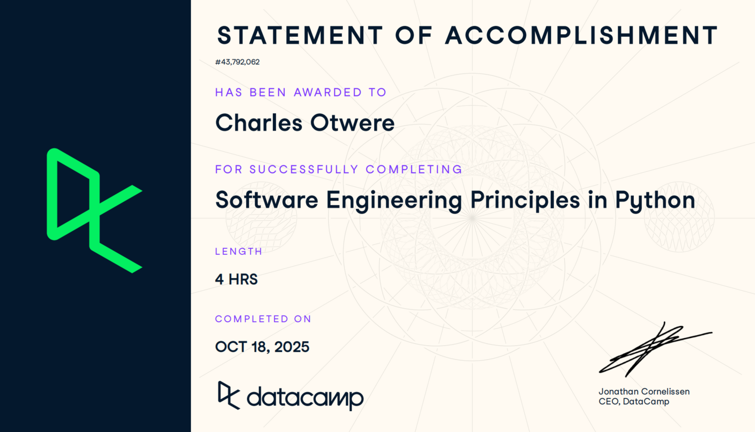 Software Engineering Principles in Python